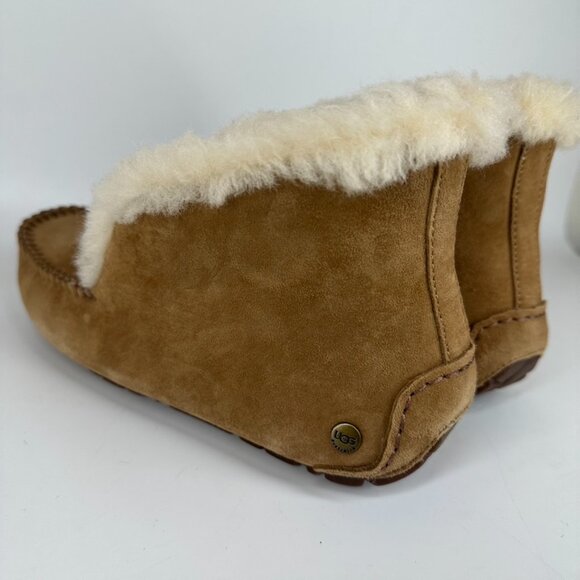 UGG ALENA CHESTNUT SHEARLING LINED MOCCASIN SLIPPERS US 5 - Picture 16 of 16